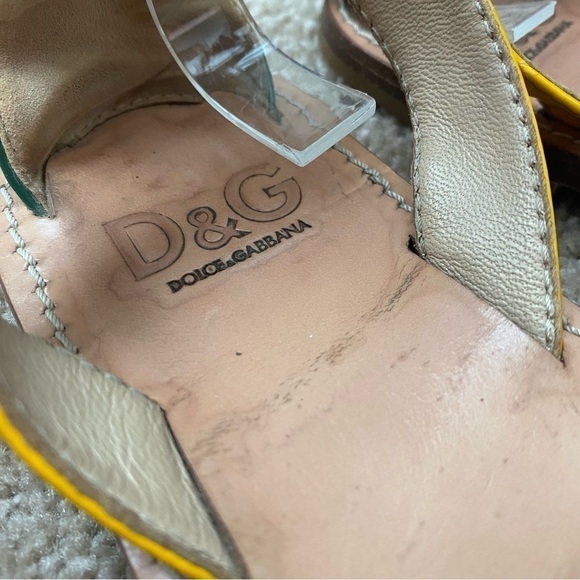 Dolce & Gabbana | Women's Multicolor Patent Leather Gladiator Flats Size 37 - Picture 4 of 11